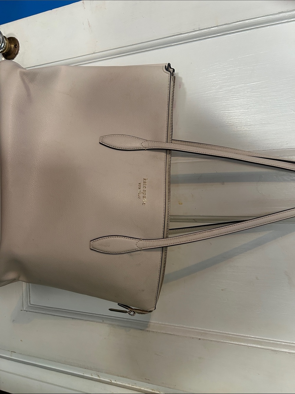 kate spade pebbled leather tote - light blush